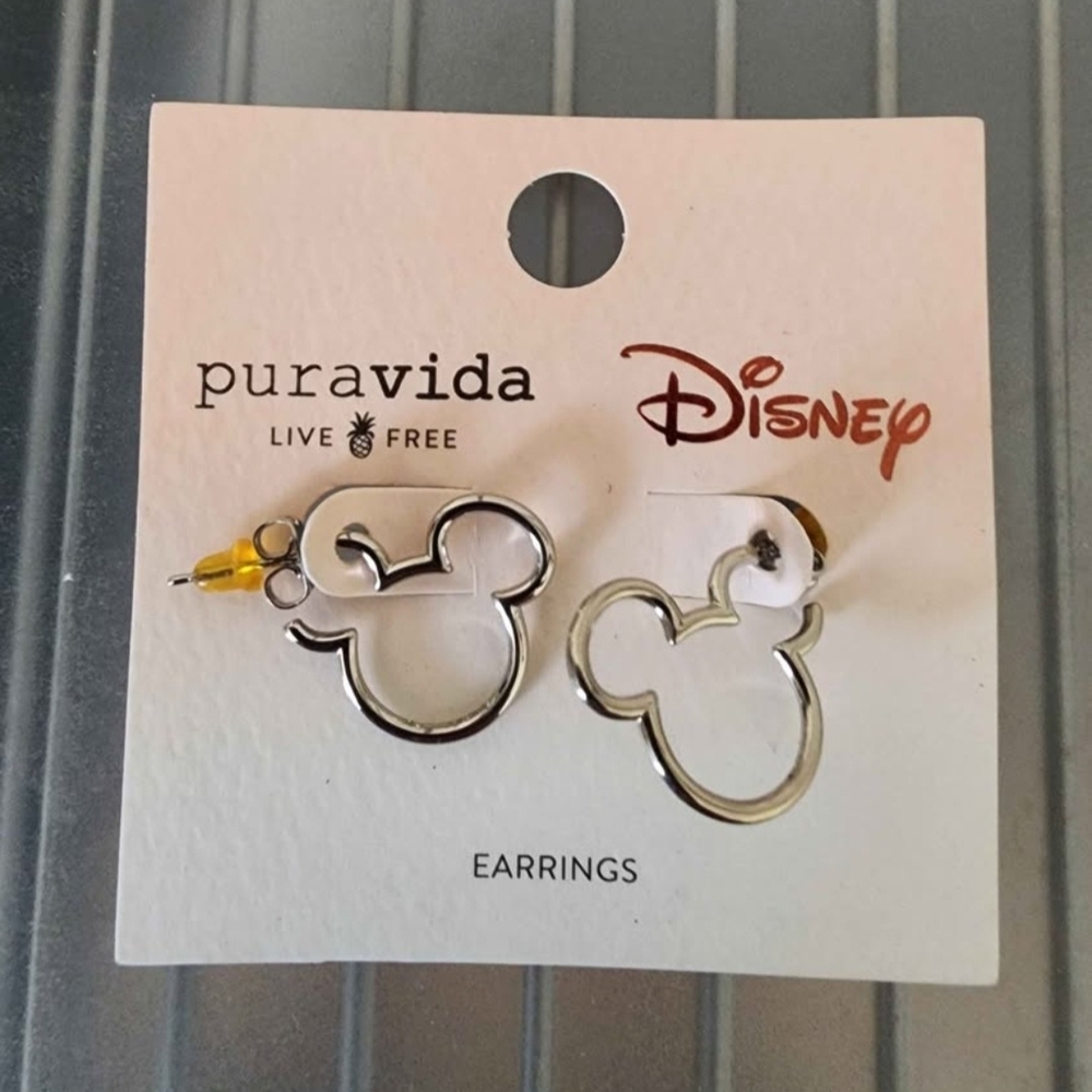 Disney Silver Mickey Mouse Earrings